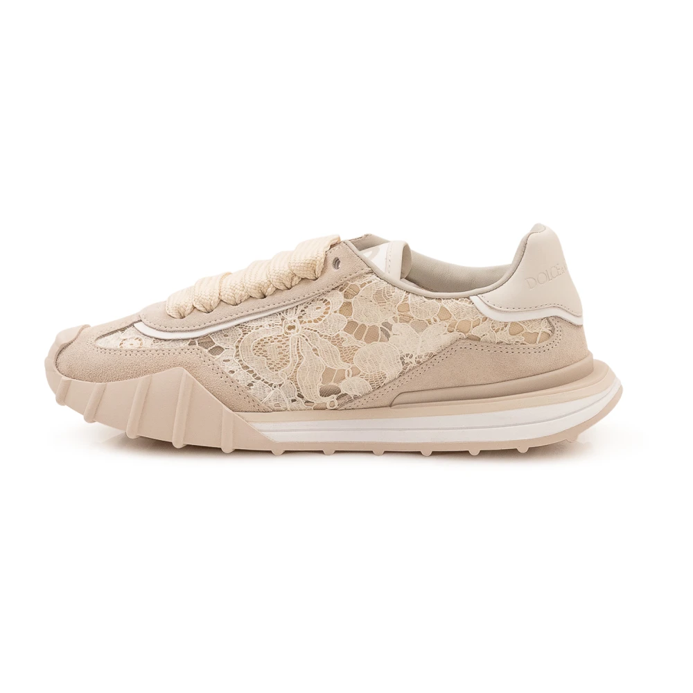 Dolce & Gabbana Leren en Kant Lage Sneakers