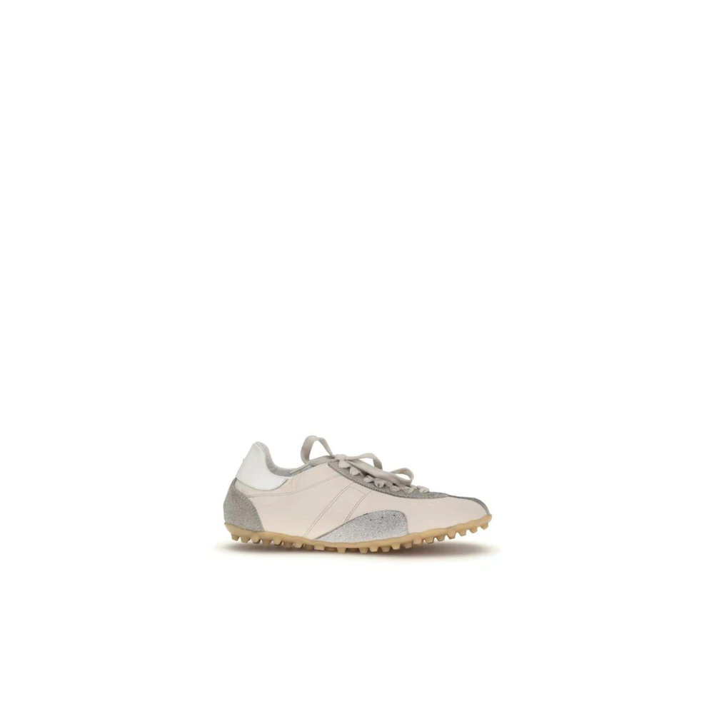 Maison Margiela Women's Beige Goatskin Athletic Sneakers