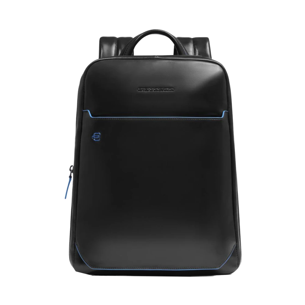 Piquadro Mannelijk Zwart Personalizable Laptop Backpack For Ipad® With Airpods® Pocket, Rfid And Shock-Absorbing Protection