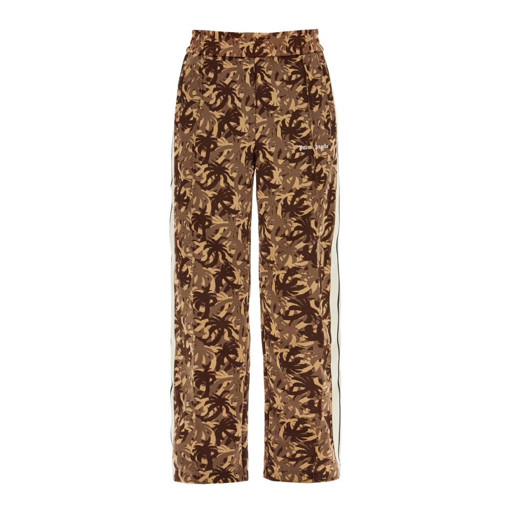 Palm Angels Camouflage Track Joggers met Zijstrepen Brown Heren