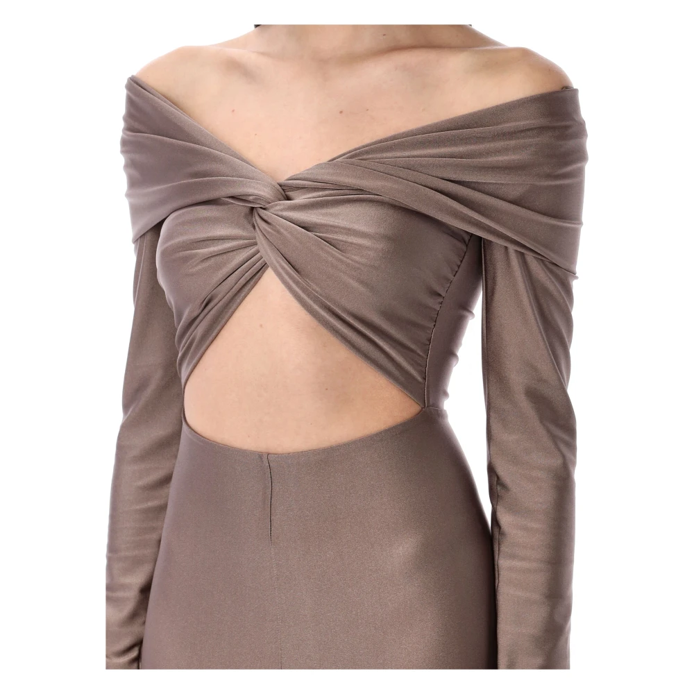Andamane Jumpsuit met uitsnijding en knoopdetail Gray Dames