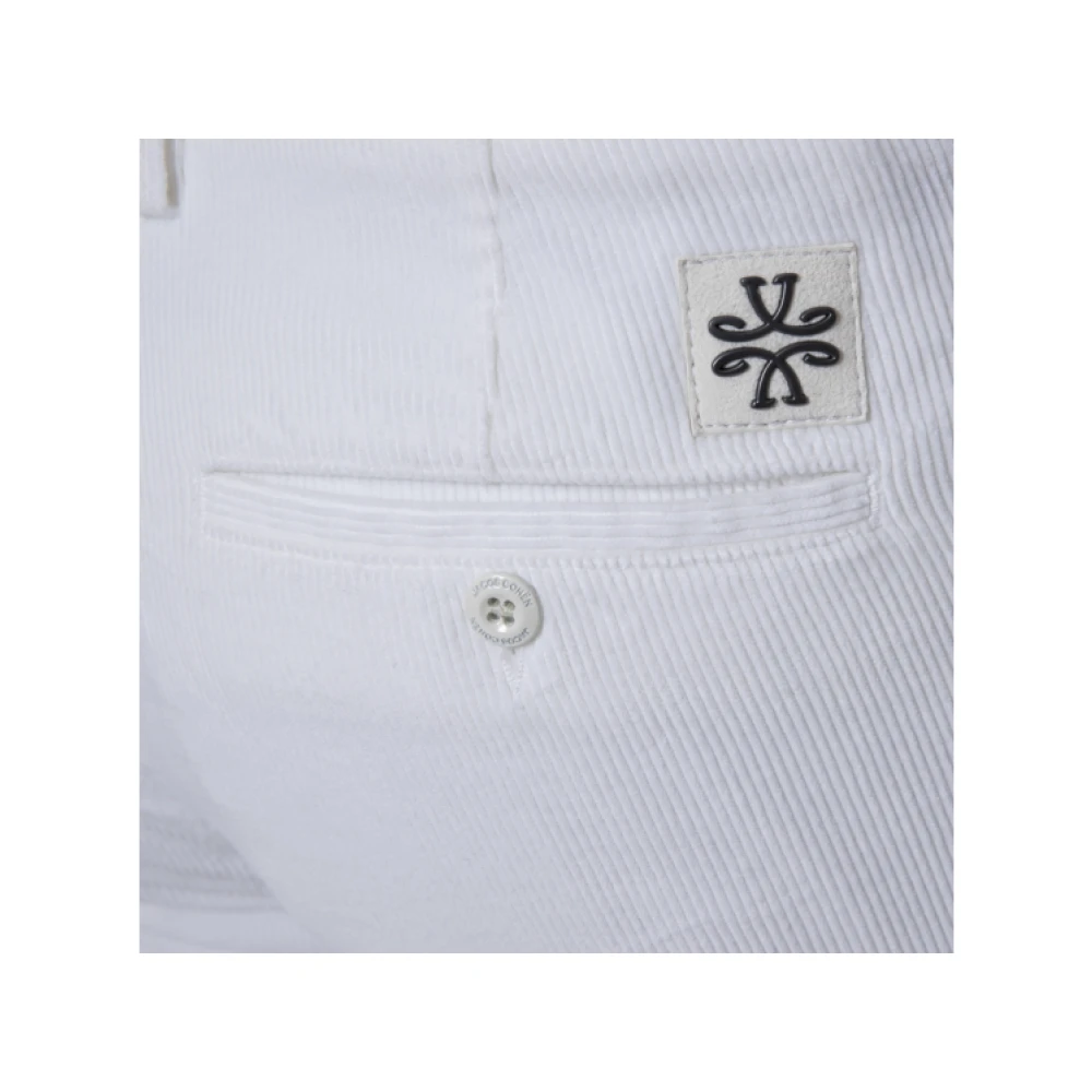 Jacob Cohën Witte Corduroy Slim Fit Broek Bobby White Heren