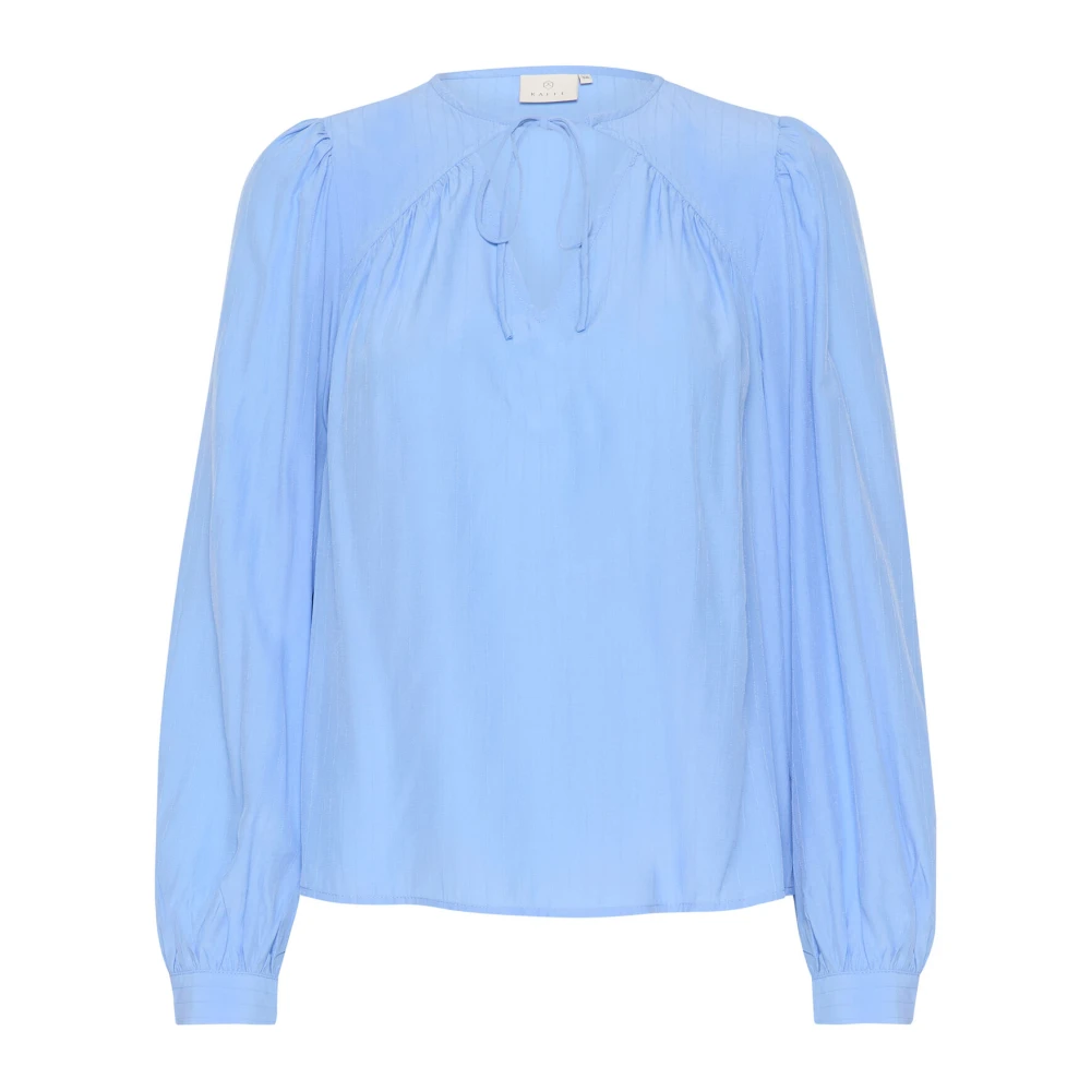 Kaffe Feminin V-ringad Blus Vista Blue Blue, Dam