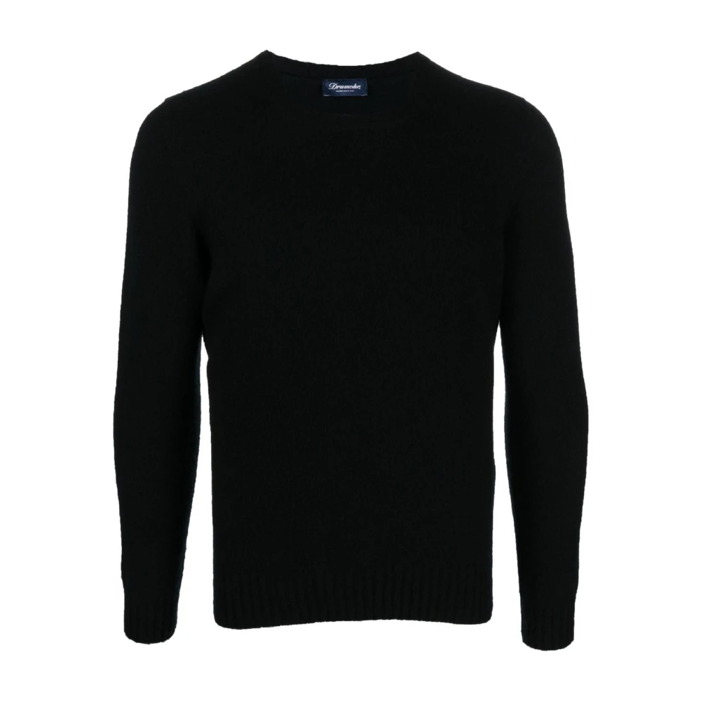 Drumohr Zwarte Sweatshirts voor Heren Aw23 Black Heren