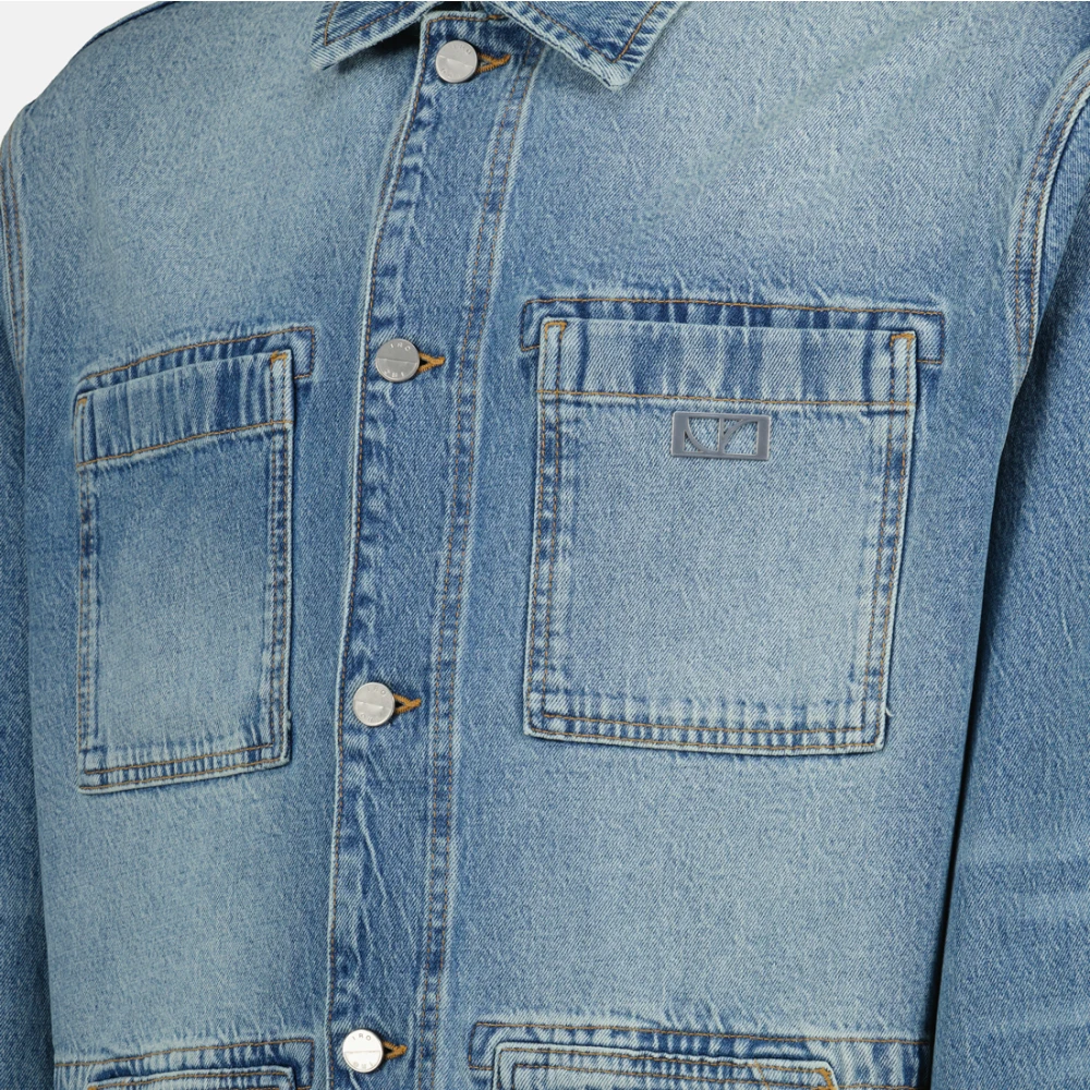 IRO Klassieke Blauwe Denim Jas Blue Heren