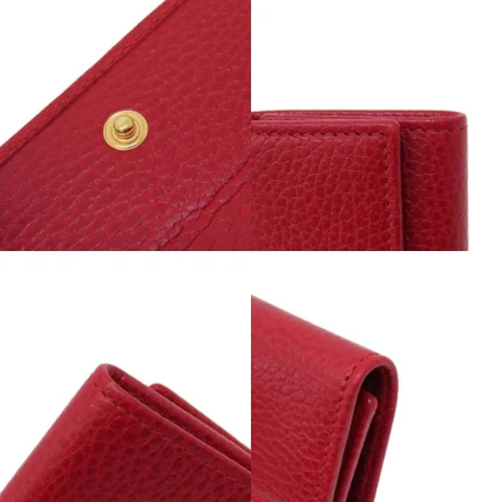 Gucci Vintage Pre-owned Leather key-holders Red Dames