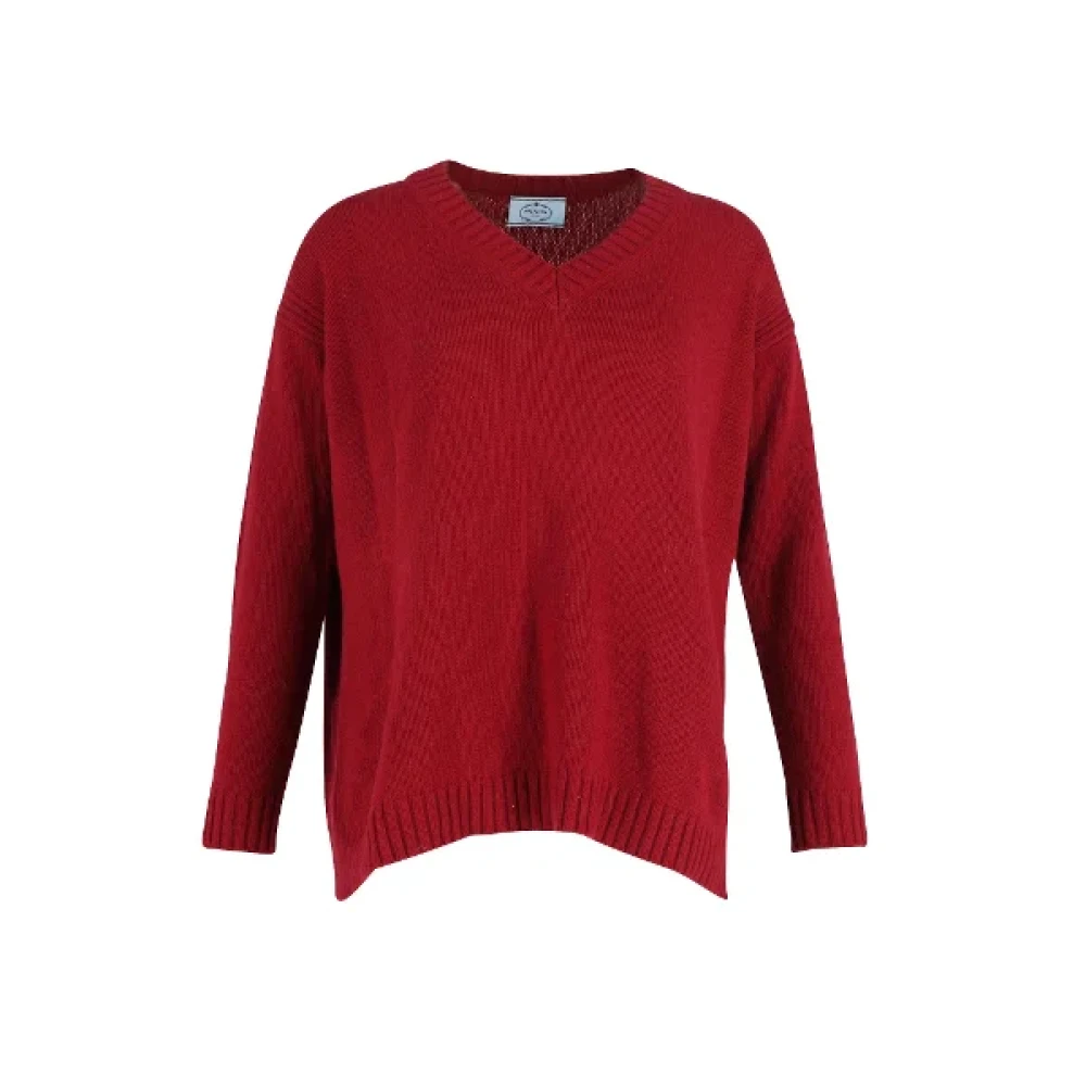Prada Vintage Pre-owned Wool tops Red Dames