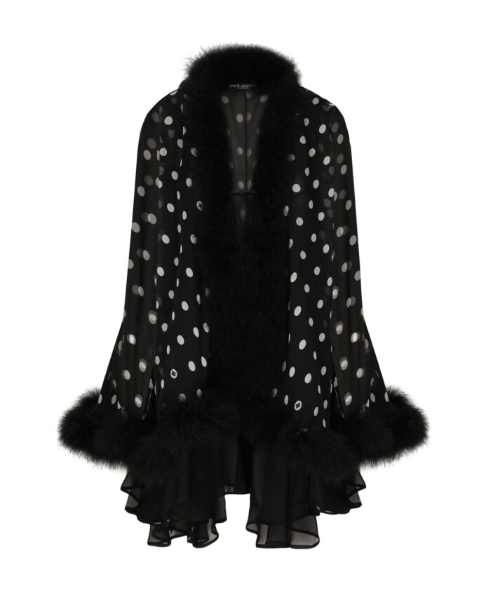 manteau-en-soie-a-pois-noirs