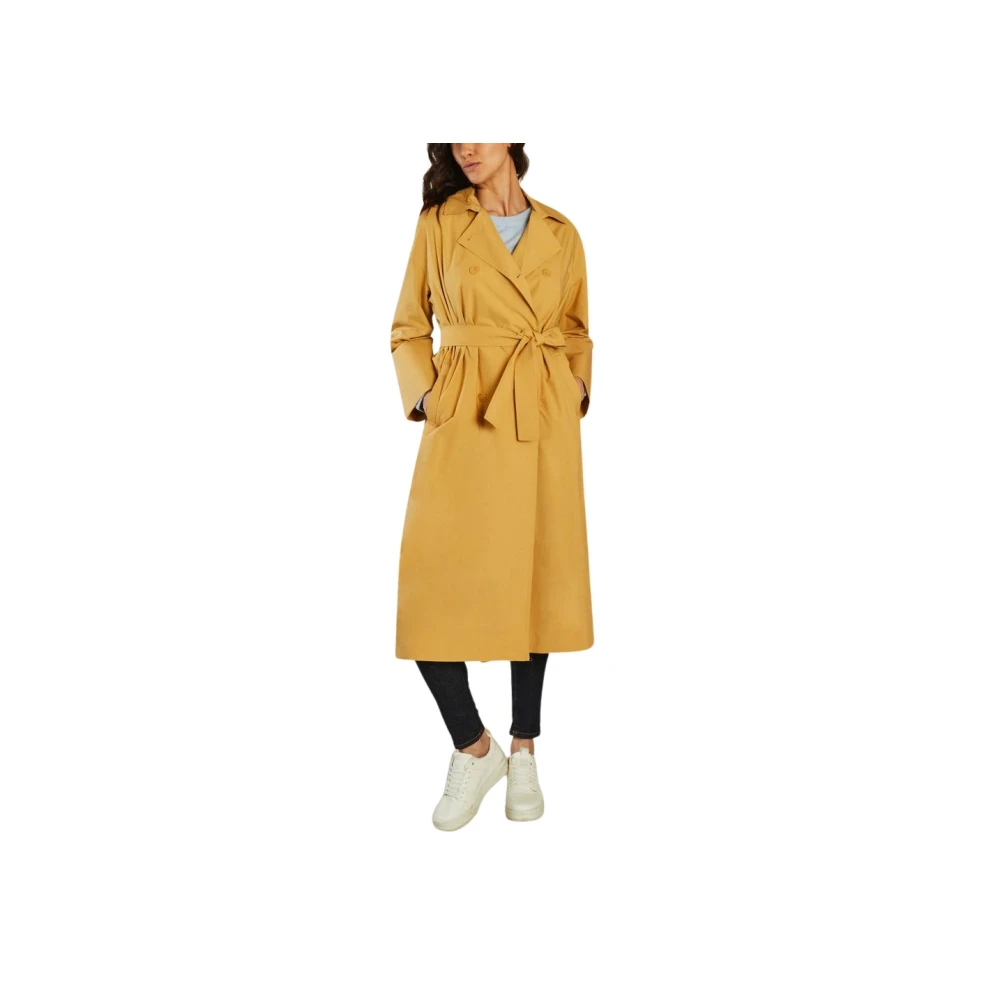 Samsøe Samsøe Naturlig Färg Lång Trenchcoat Beige, Dam