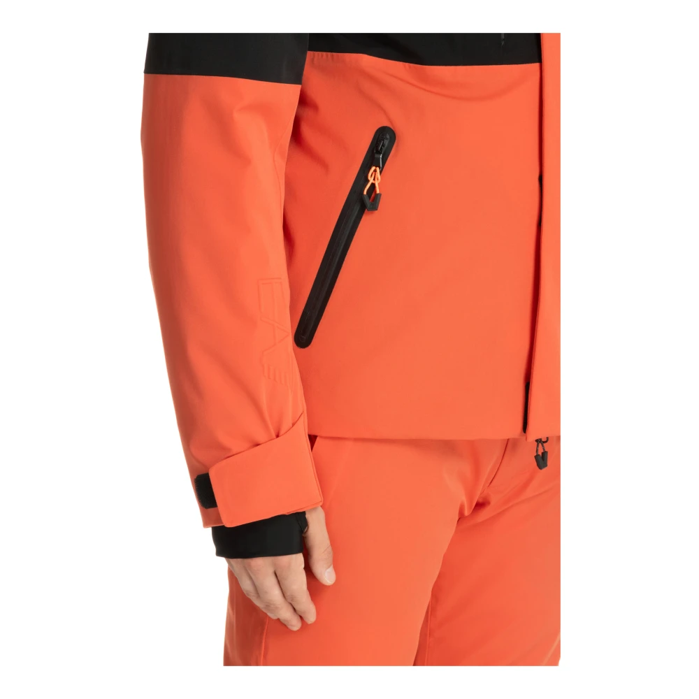 Emporio Armani EA7 Multikleur Ski Jas met Capuchon Orange Heren