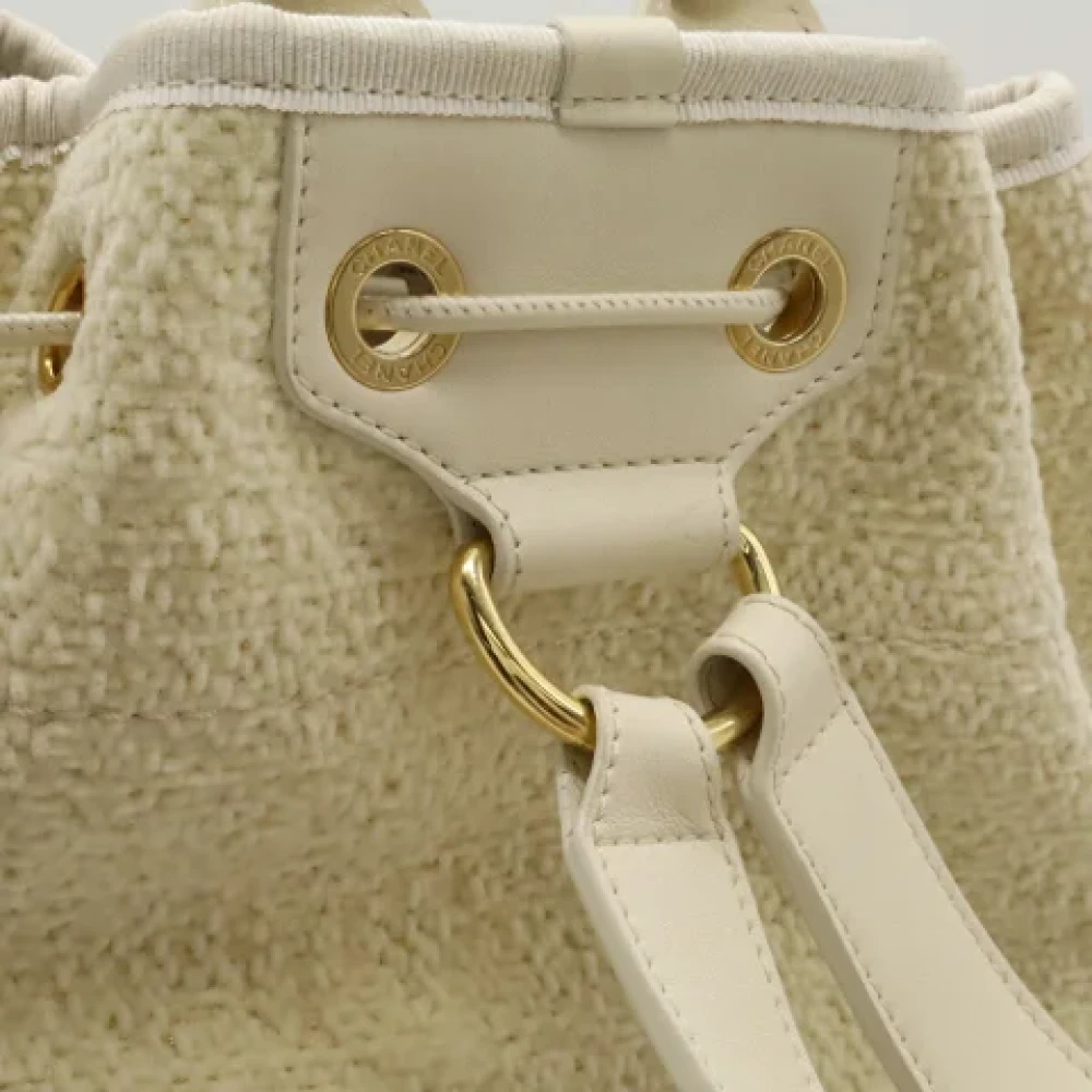 Chanel Vintage Pre-owned Fabric chanel-bags Beige Dames