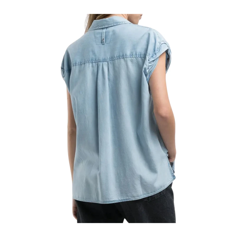 Replay Lichtblauw Overhemd Model W2191 Blue Dames