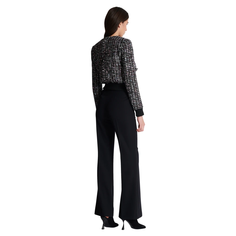 Balmain Tweed Jas met Knopen Black Dames