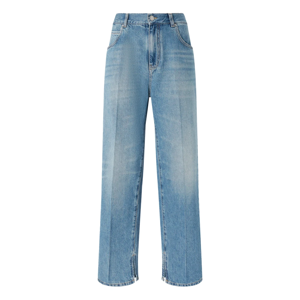 Pinko Women's Blue Wild Ocean Loose Denim Trousers - Straight Fit Jeans - W28 - Jeans