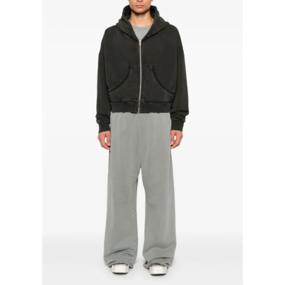 Entire Studios Zwarte Gewassen Rits Jeans Black Heren