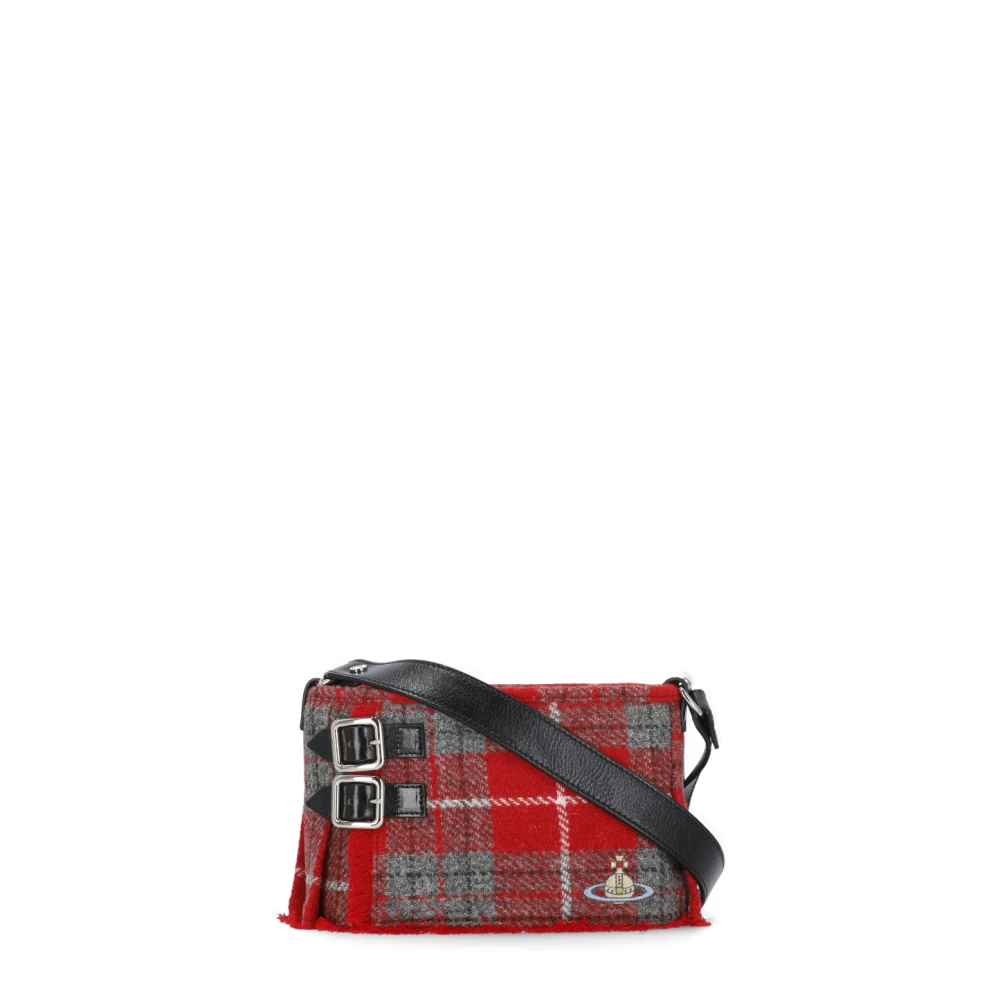Vivienne Westwood Rode wollen schoudertas met tartanpatroon Red Dames