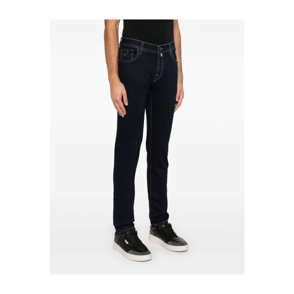 Jacob Cohën Blauwe Stretch Denim Jeans Blue Heren
