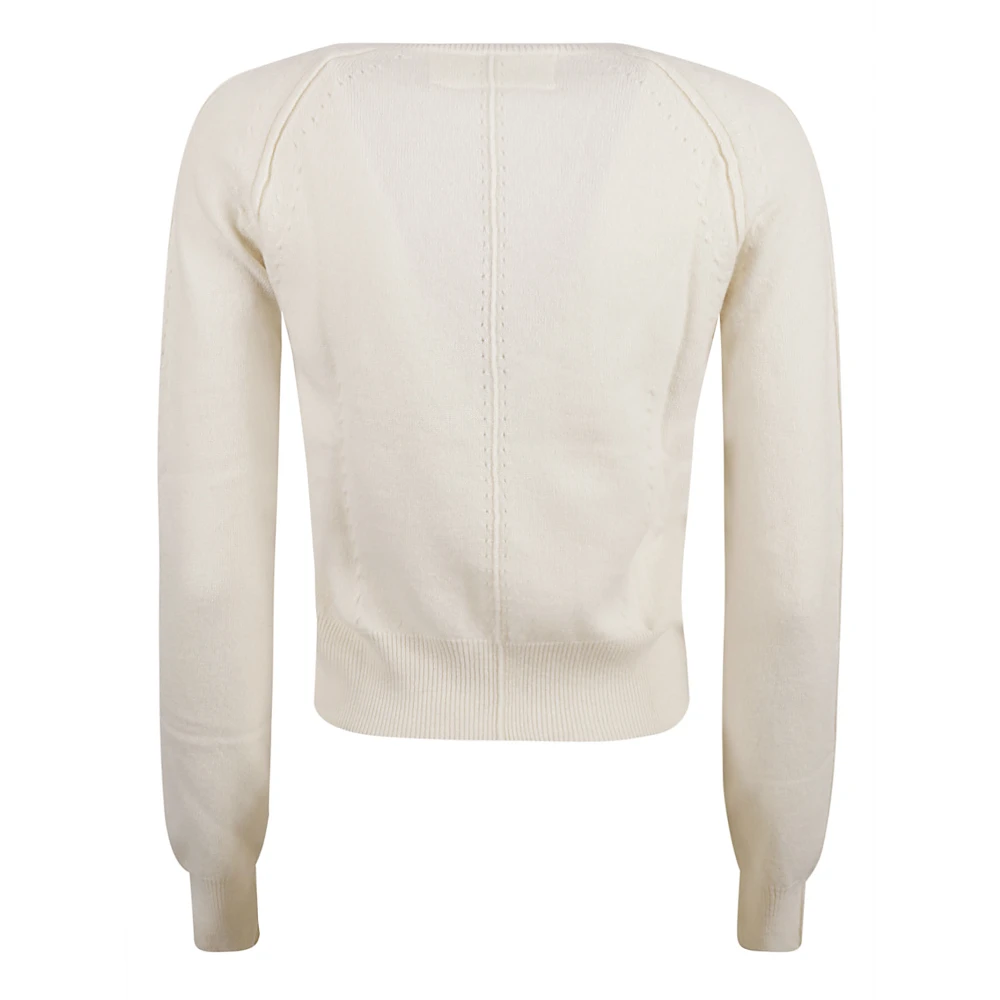 Ermanno Scervino V-hals trui met lange mouwen Beige Dames