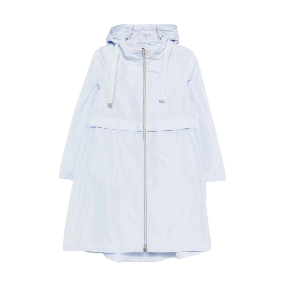 Herno Women's Gray Parkas, L, Polyester Cotton Parka