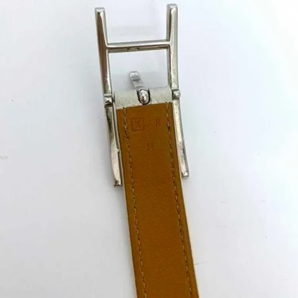 Hermès Vintage Pre-owned Leather belts White Dames