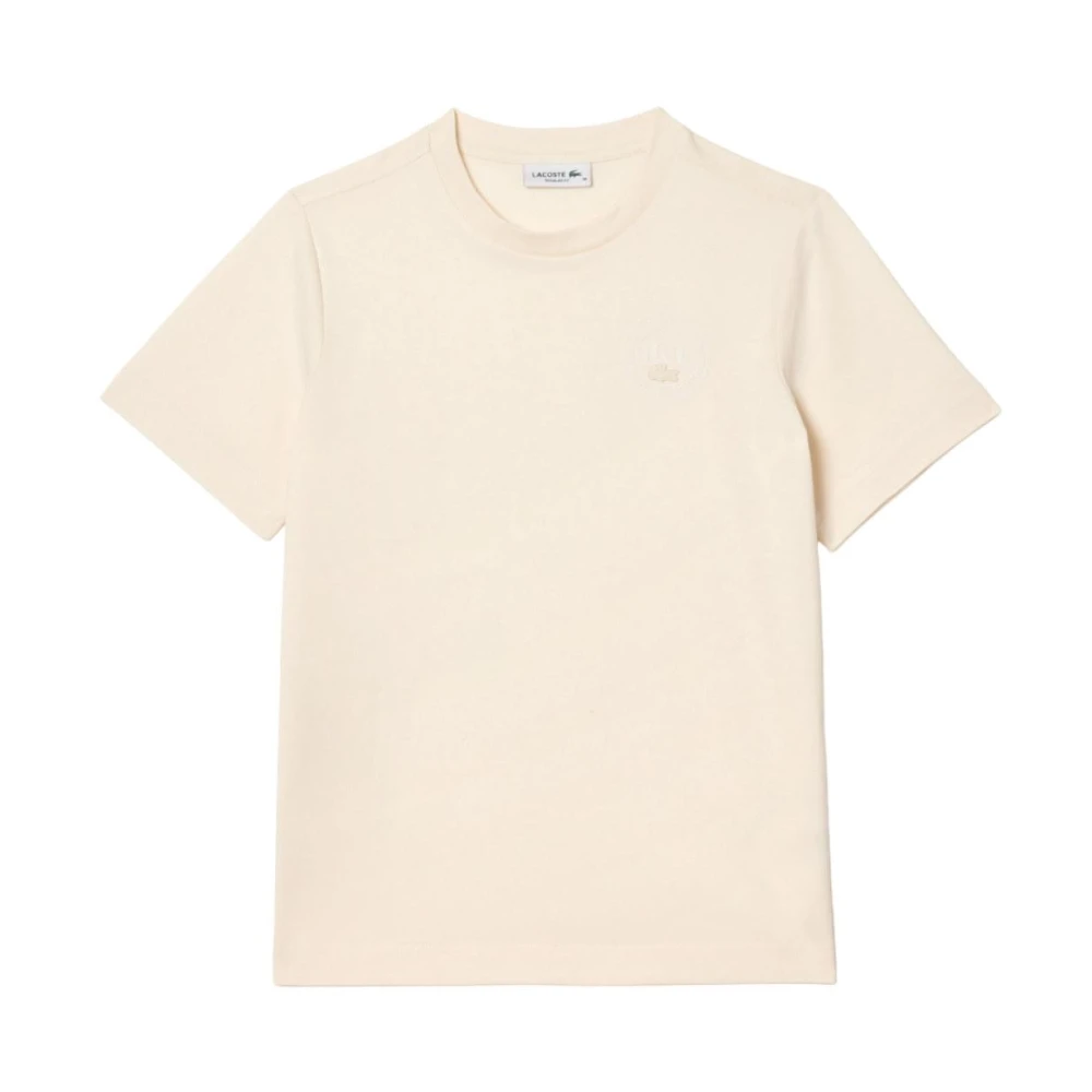 Lacoste Elegante T-shirt met korte mouwen Beige Dames