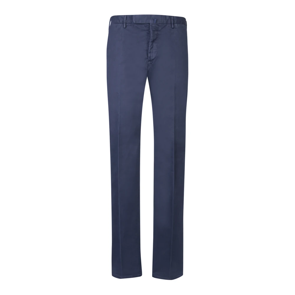 Incotex Men's Blue Stretch Cotton '30' Slim Fit Trousers