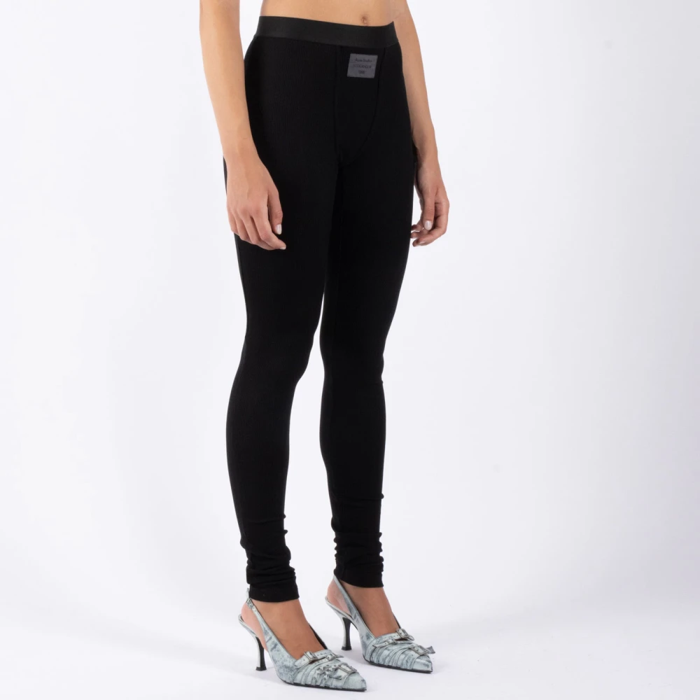 Acne Studios Zwarte Skinny Broek Ak0851 Black Dames