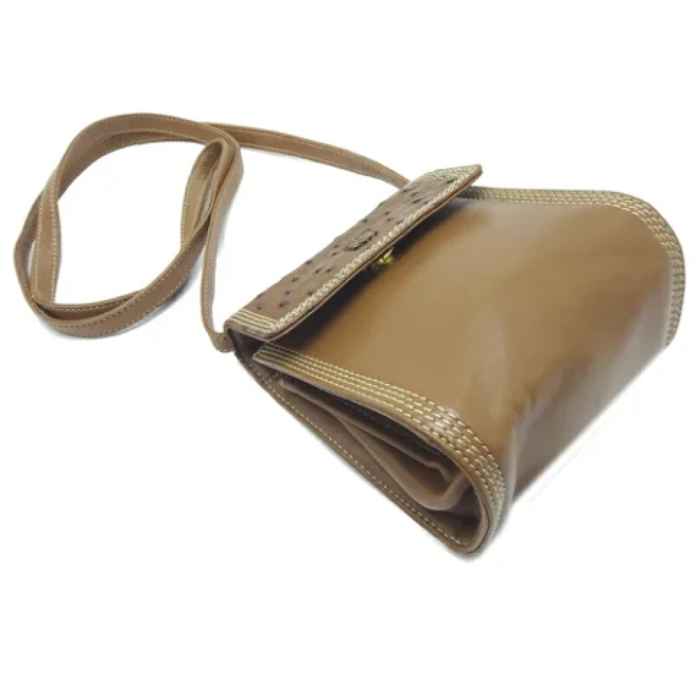 Loewe Pre-owned Fabric shoulder-bags Brown Dames