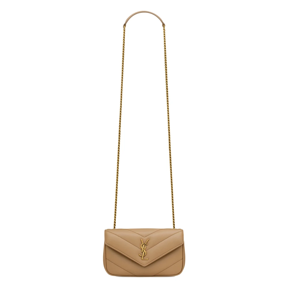 Saint Laurent Women's Beige Cross Body Bags, One Size, Loulou Mini