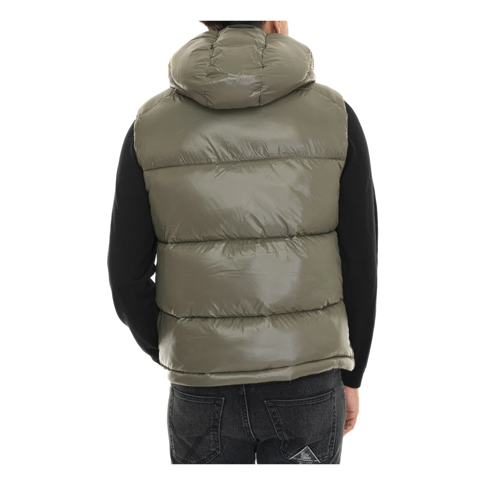 Save The Duck Gewatteerd Dexter Vest met Capuchon Green Heren