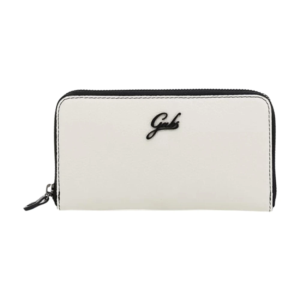 Gabs Women's Beige Wallets & Cardholders, One Size, White Leather Wallet With Zipper Compartment