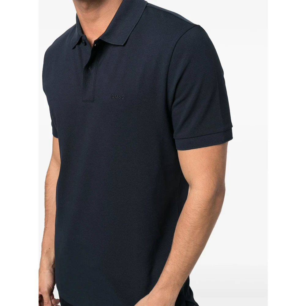 Hugo Boss Pima Katoen Polo Shirt Blue Heren