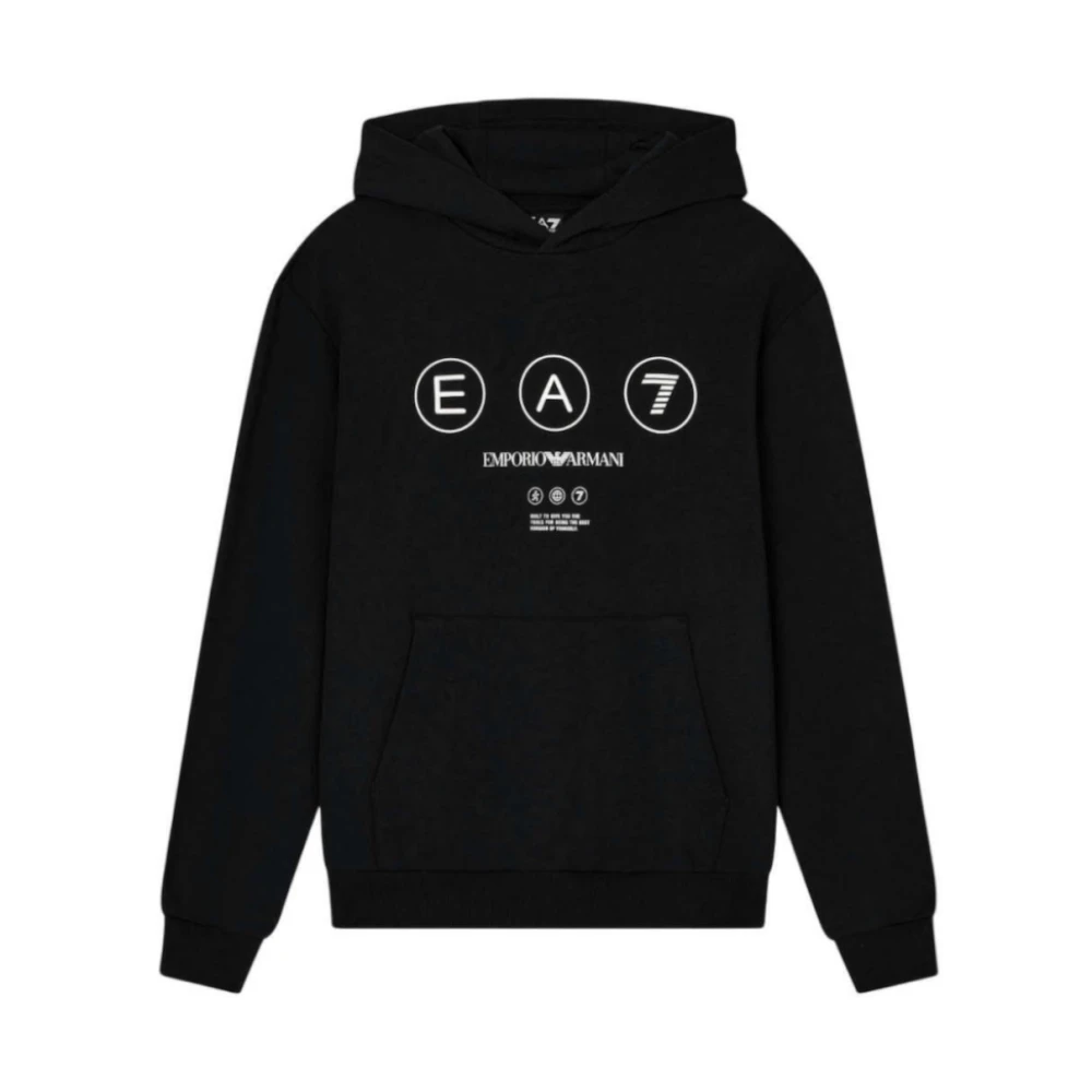 Emporio Armani Ea7 Mannelijk Zwart Hoodies & Sweatvesten Heren, S, Hoodie