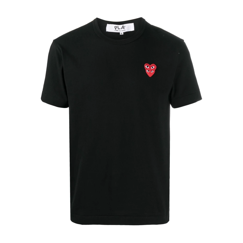 Comme des Garçons Logo Katoenen T-shirt Black Heren