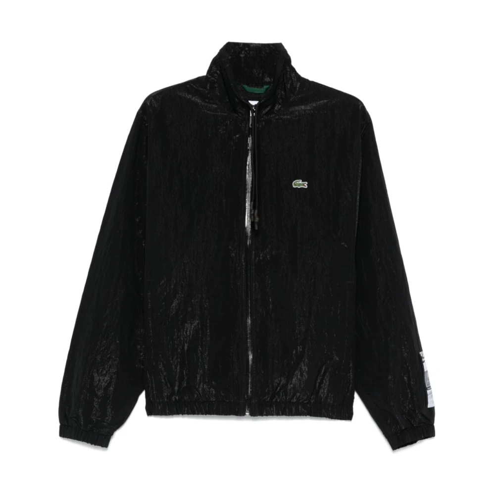 Lacoste Logo Patch Cropped Jack Waterdicht Black Heren
