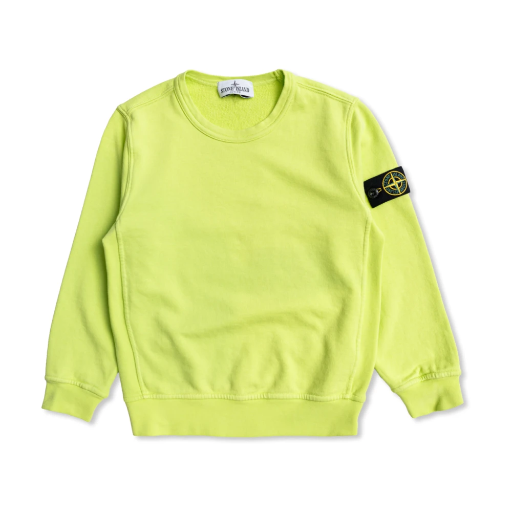 Stone Island Green Sweatshirt With Logo Patch - Unisex - Kids Sweatshirts - 12 Y - Kids