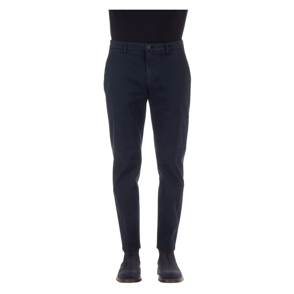 Department Five Blue Chinos, Male, W34, Trousers With Hidden Button