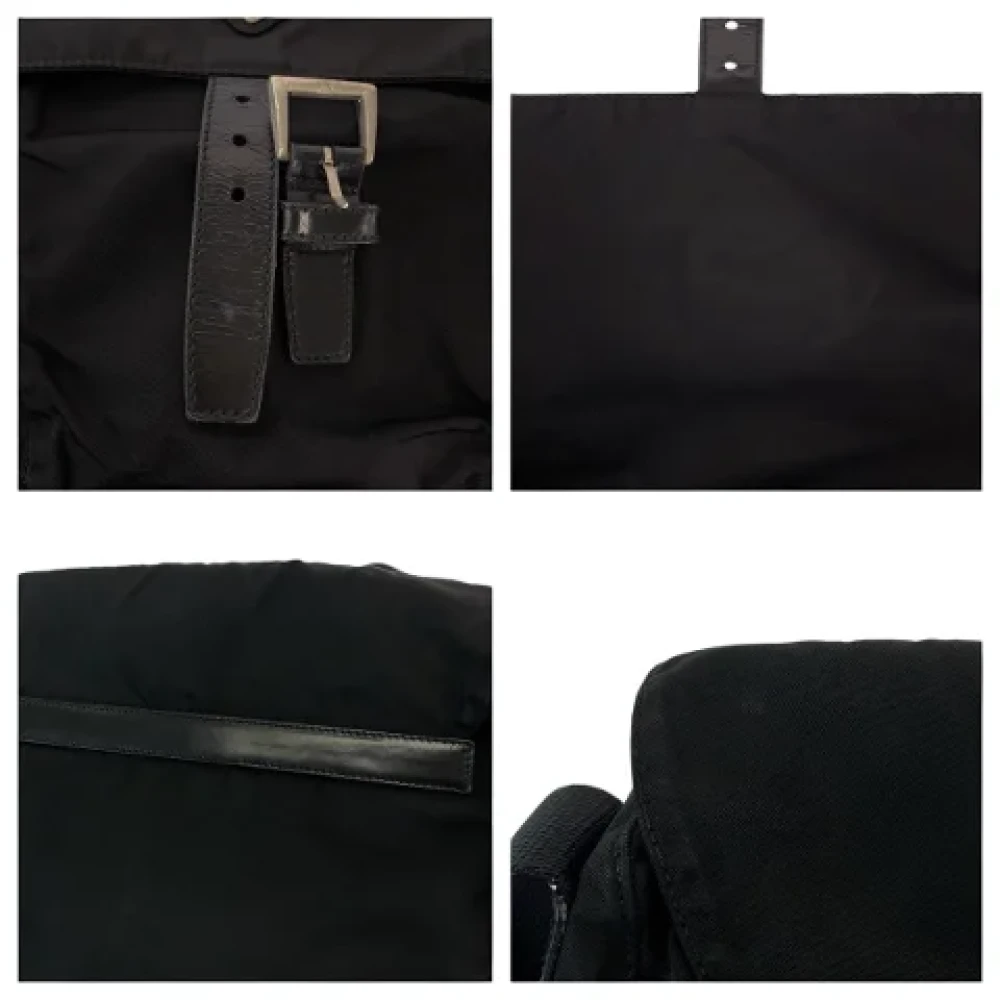 Prada Vintage Pre-owned Canvas crossbody-bags Black Dames