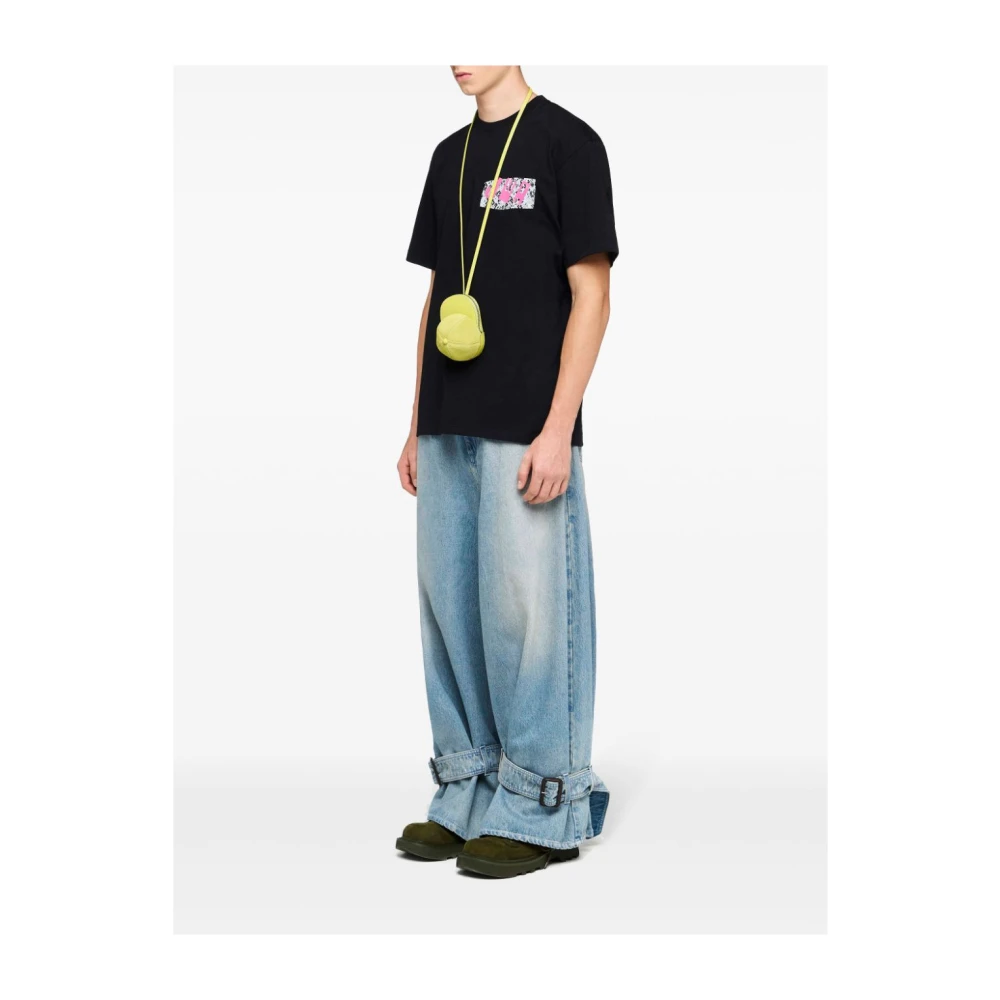JW Anderson Zwarte T-shirt voor Mannen Black Heren