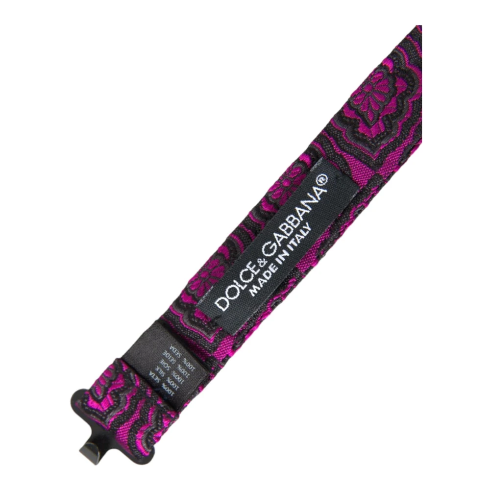 Dolce & Gabbana Paarse Zijden Strikdas Purple Heren