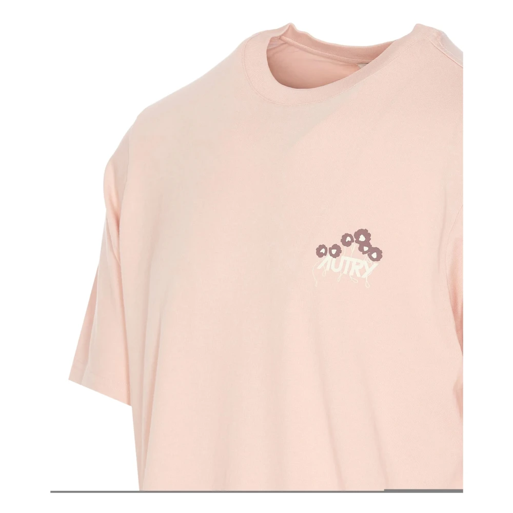 Autry Roze T-shirts en Polos Pink Heren