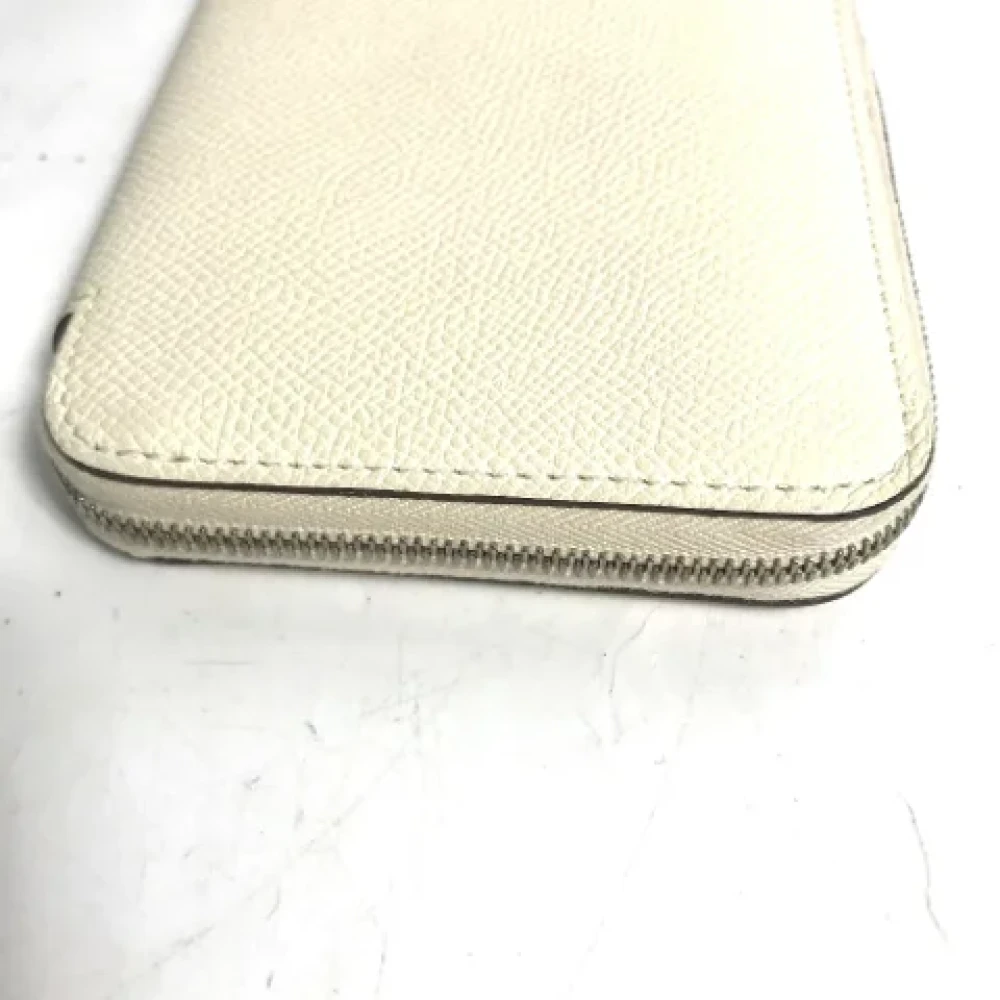 Hermès Vintage Pre-owned Leather wallets White Dames