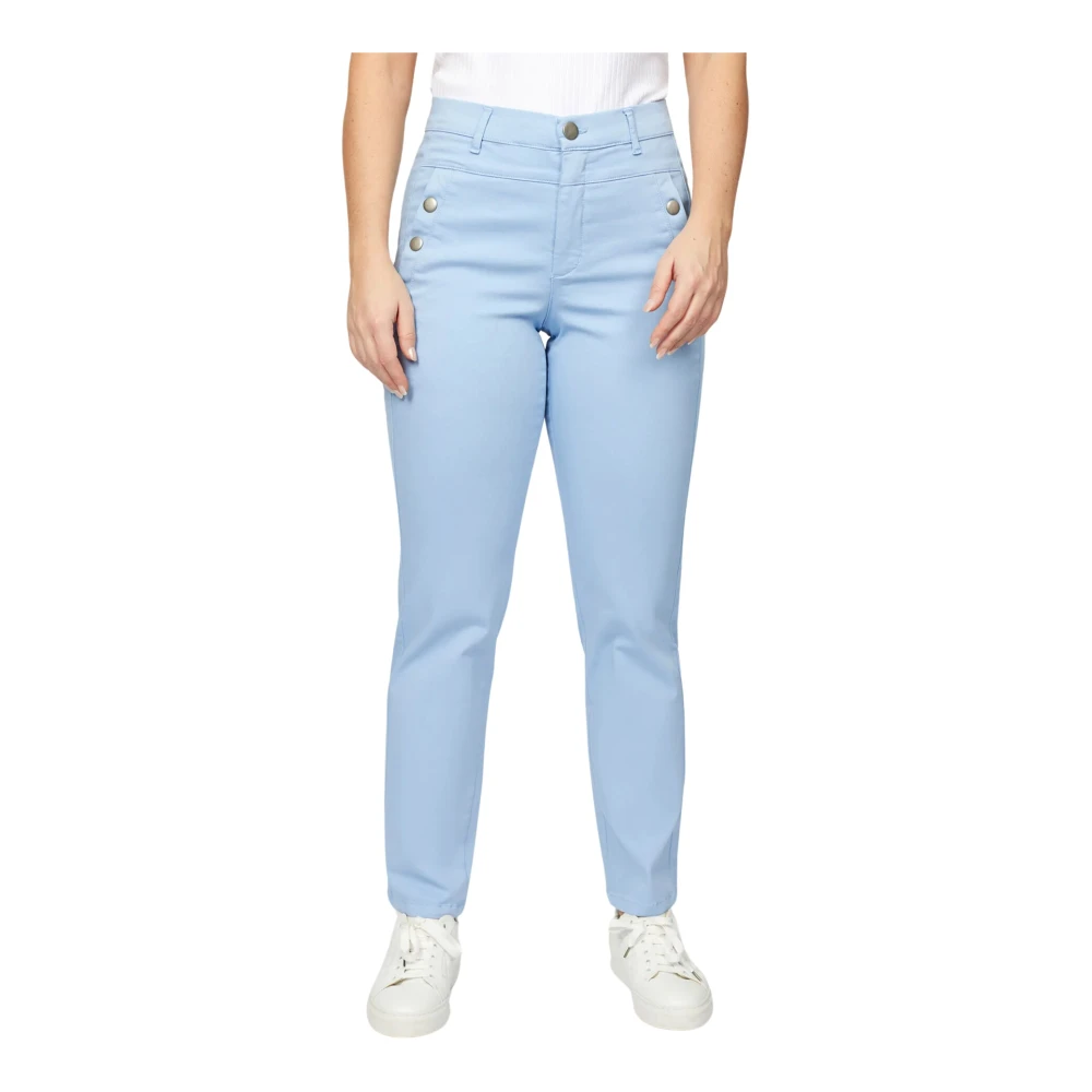 2-Biz Stijlvolle Karcemona Light Blue Broek Blue Dames