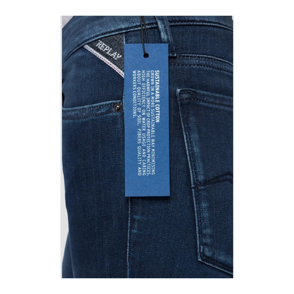 Replay Donker Indigo Skinny Jeans met Pijlen op de Benen Blue Dames