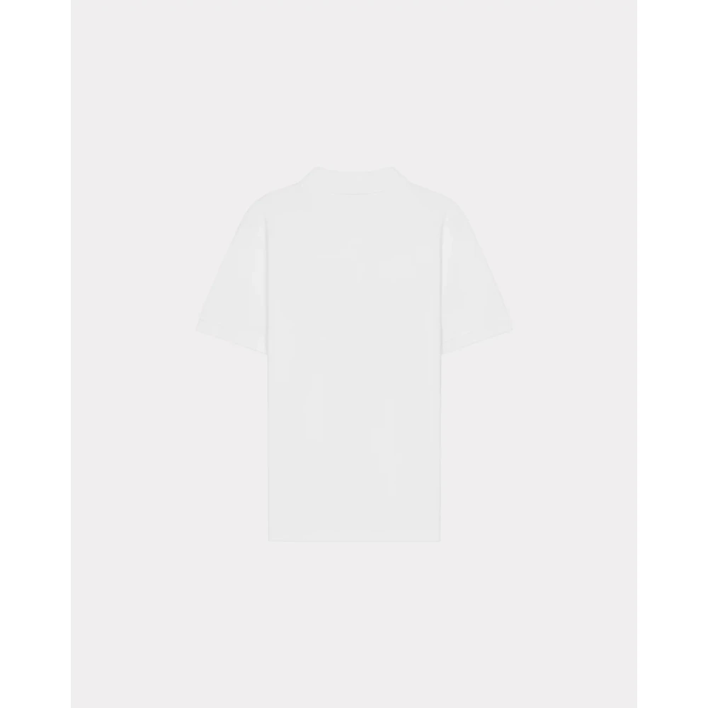 Kenzo Witte Bloemen Polo Shirt White Heren