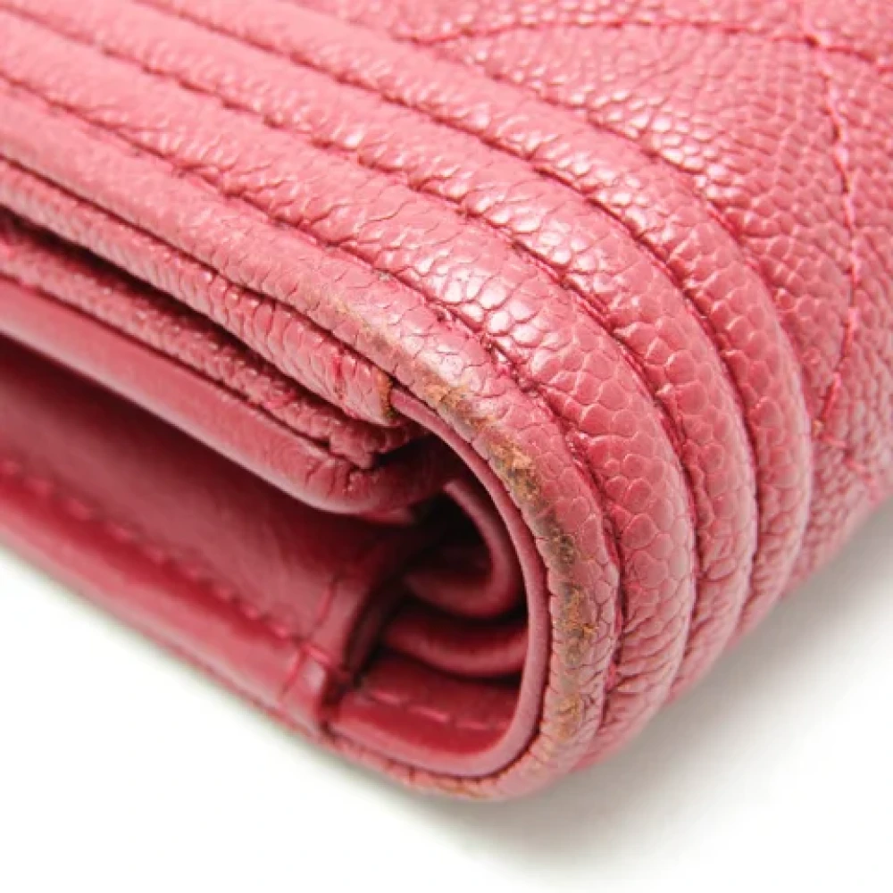 Chanel Vintage Pre-owned Leather wallets Red Dames
