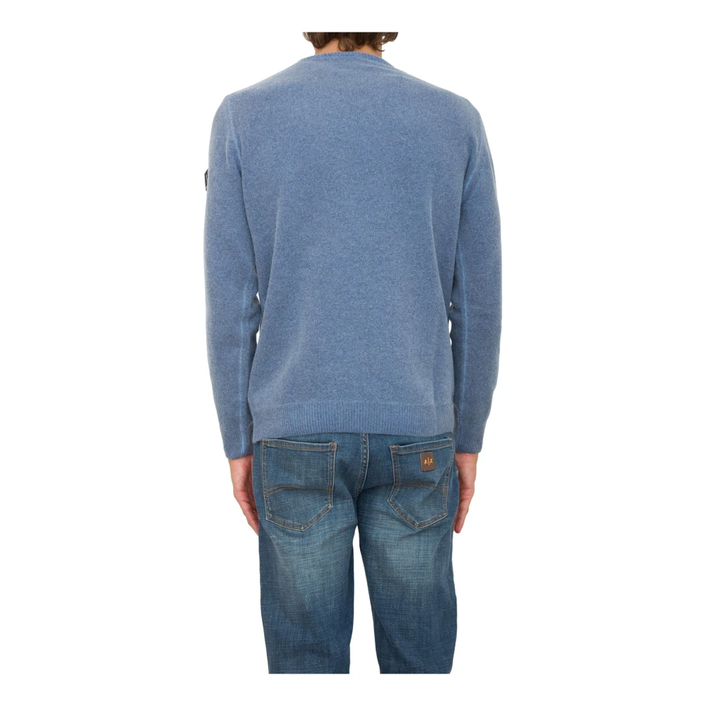 Peuterey Blauwe Gebreide Trui Blue Heren