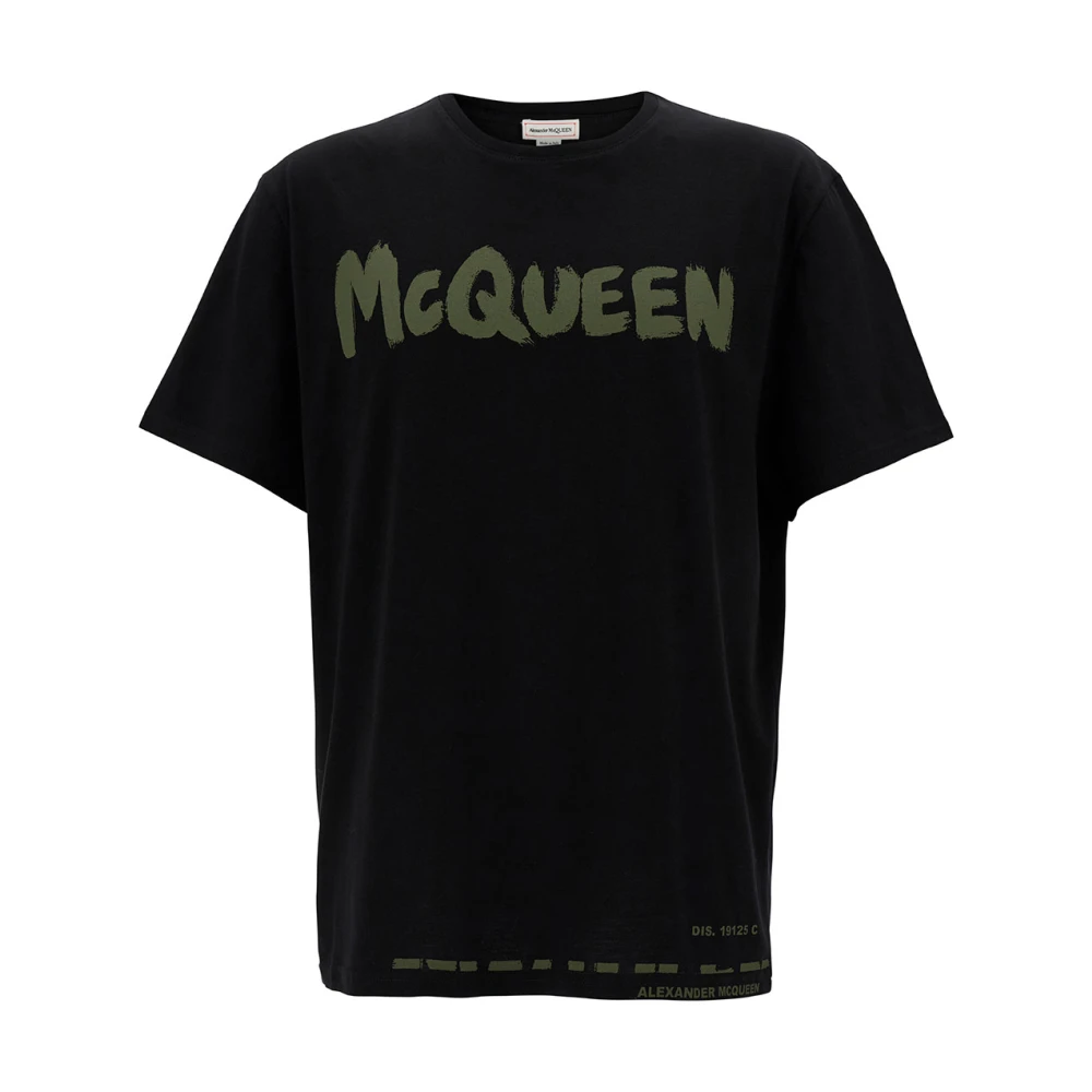 Alexander mcqueen Graffiti Logo Print T-shirt Black Heren