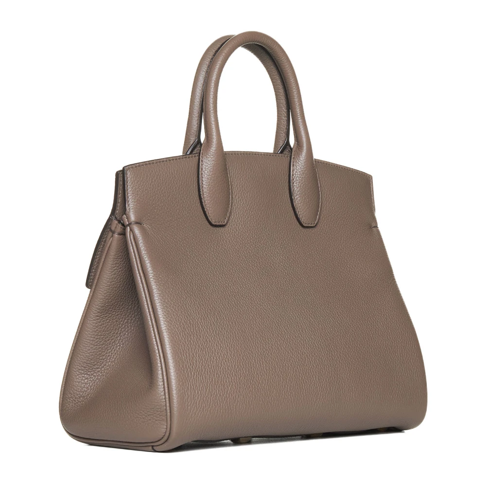 Salvatore Ferragamo Grijze Studio Tote Tas Beige Dames