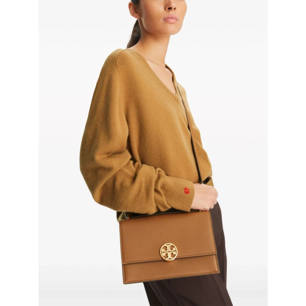 TORY BURCH Bruine Leren Schoudertas Brown Dames